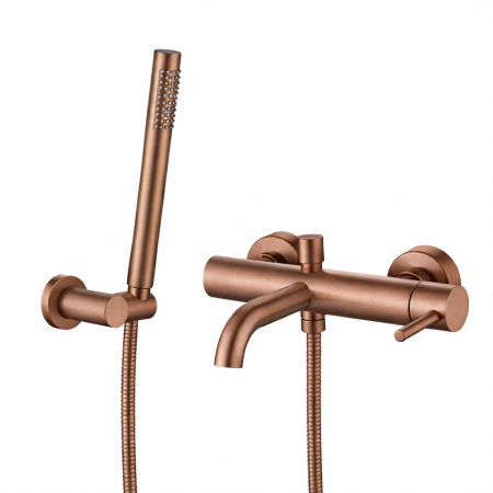 Смеситель для ванны и душа VBI MILANO BRUSHED COPPER настенный