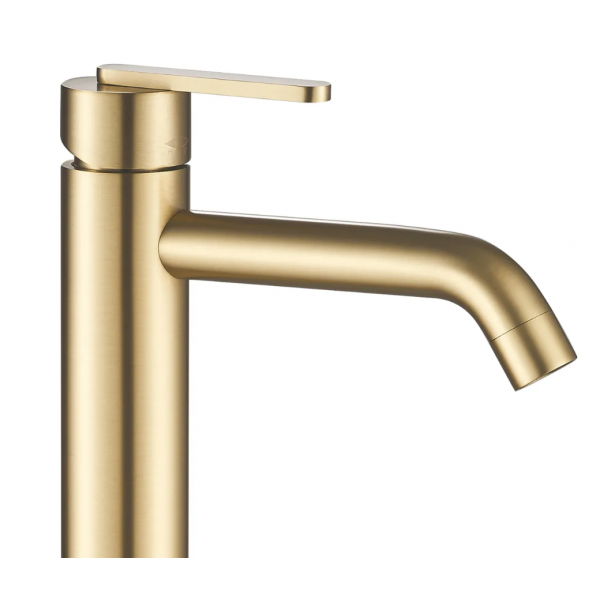 Смеситель для раковины (умывальника) REA ONTARIO BRUSHED GOLD высокий