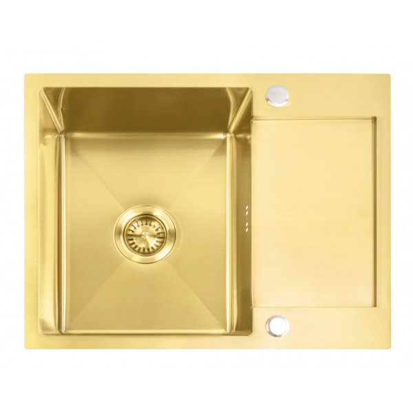 Стальная кухонная мойка REA PAUL BRUSHED GOLD