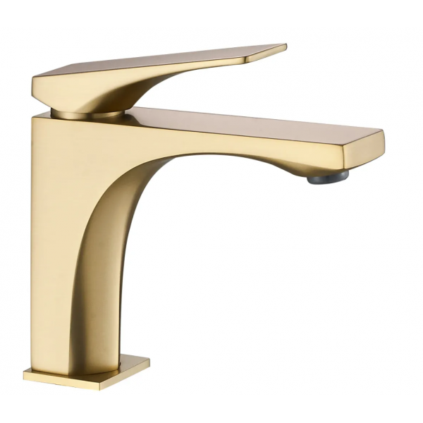 Смеситель для раковины (умывальника) REA JOE BRUSHED GOLD низкий