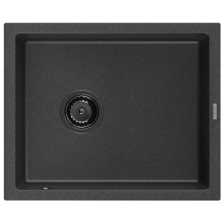 Гранітна кухонна мийка MEXEN PEDRO BLACK GRANITE + сифон BLACK