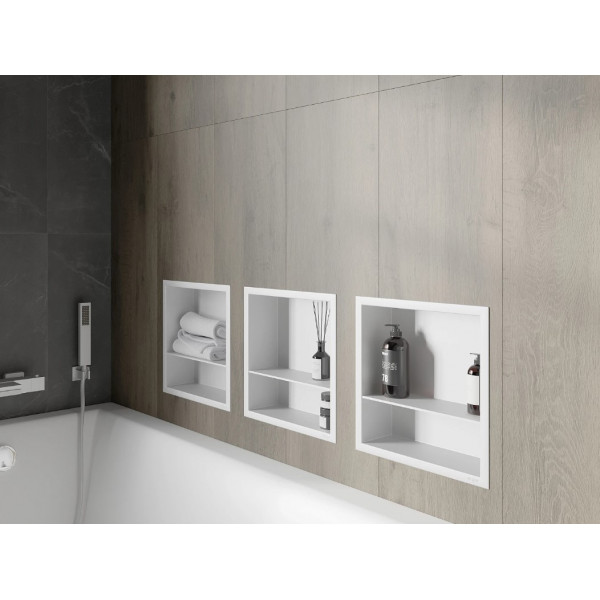 Вбудована полиця MEXEN X-Wall-R 30 WHITE з обідком