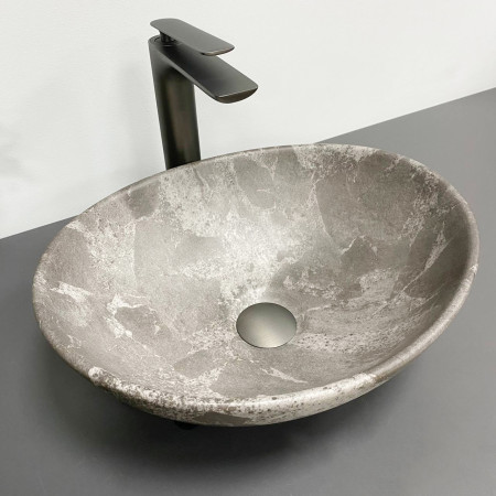 Умывальник (раковина) VBI PARMA DARK GREY STONE MATT накладной