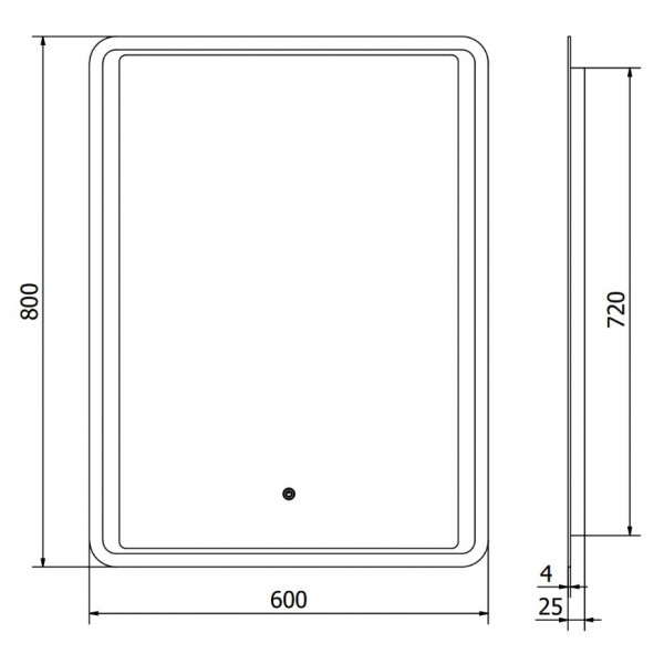 Дзеркало MEXEN ZUSA 60x80 LED прямокутне