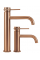 Смеситель для раковины (умывальника) REA LUNGO GRIP BRUSHED COPPER низкий