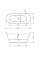 Ванна VBI MARMOLADA BLACK 170 x 75 отдельностоящая