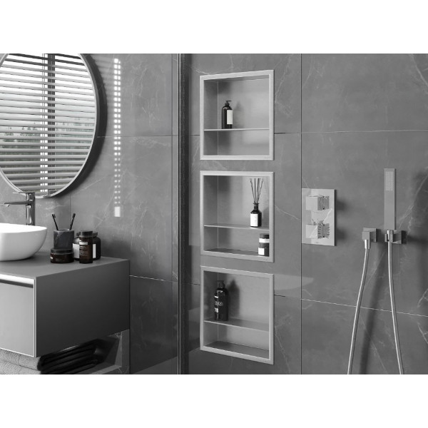 Вбудована полиця MEXEN X-Wall-R 30 INOX з обідком
