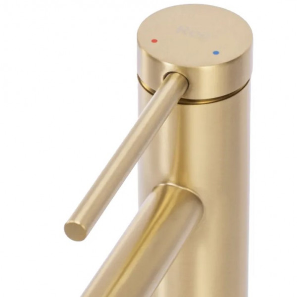 Смеситель для раковины (умывальника) REA FOSS BRUSHED GOLD золотой матовый высокий