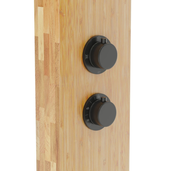 Душова панель CORSAN BALI BAMBOO BLACK з термостатом