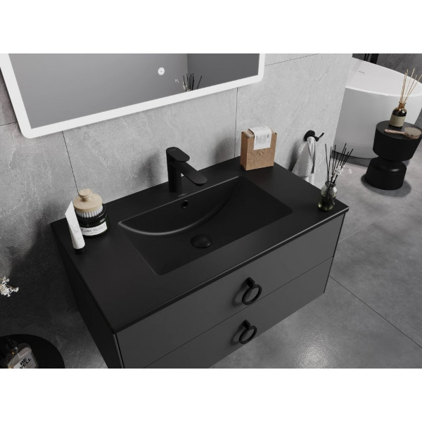 Умивальник (раковина) MEXEN ATENA 81 BLACK MATT врізний чорний