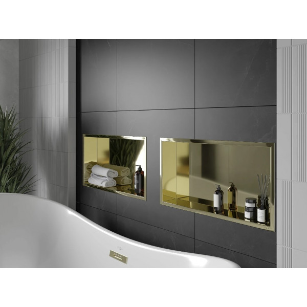 Вбудована полиця MEXEN X-Wall-R 60x30 GOLD з обідком