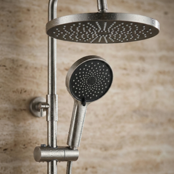 Душевой гарнитур REA LUNGO STRIPE NICKEL BRUSHED с изливом