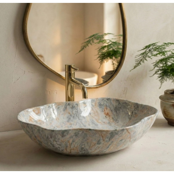 Умывальник (раковина) REA PEARL RUSTSTONE накладной