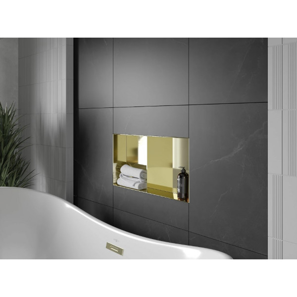 Вбудована полиця MEXEN X-Wall-NR 60x30 GOLD без обідка