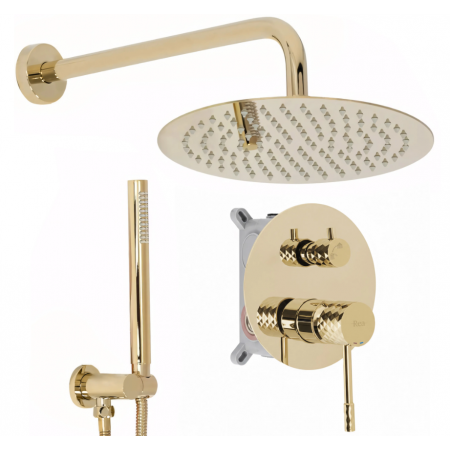 Душевая система REA LUNGO DIAMOND GOLD + BOX скрытого монтажа