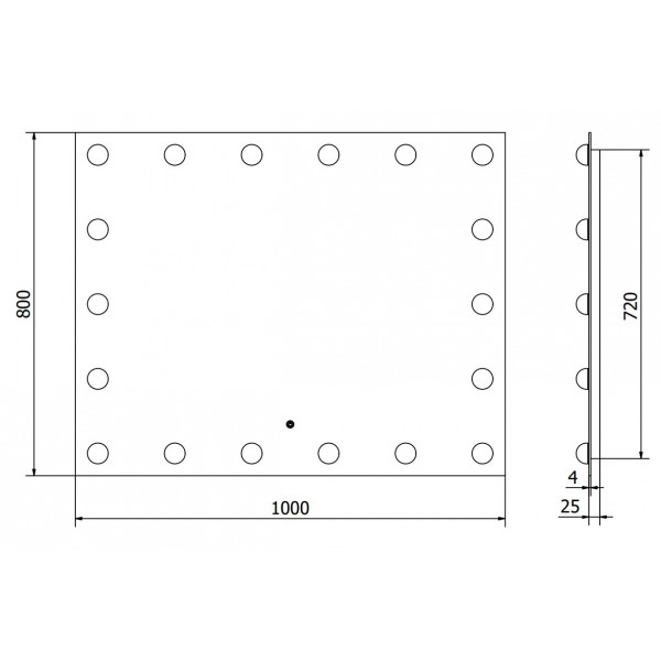 Дзеркало MEXEN DONA 100x80 LED прямокутне