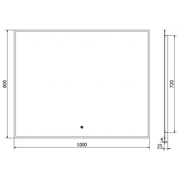 Дзеркало MEXEN ERMA 100x80 LED прямокутне