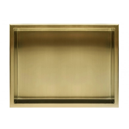 Встраиваемая полка REA 30X45 BRUSHED GOLD с ободком
