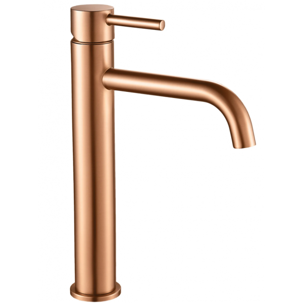 Смеситель для раковины (умывальника) REA LUNGO BRUSHED COPPER высокий