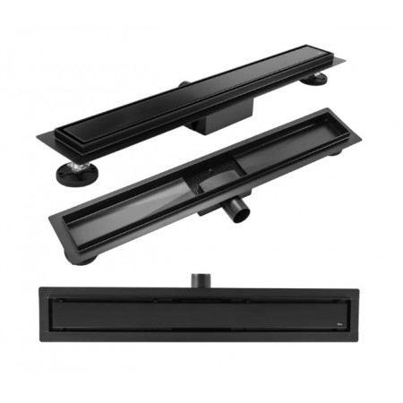 Трап для душа REA NEOX 60 BLACK 2в1 черный