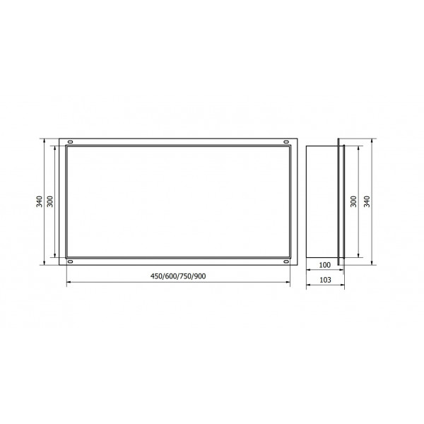 Вбудована полиця MEXEN X-Wall-NR 60x30 GOLD без обідка