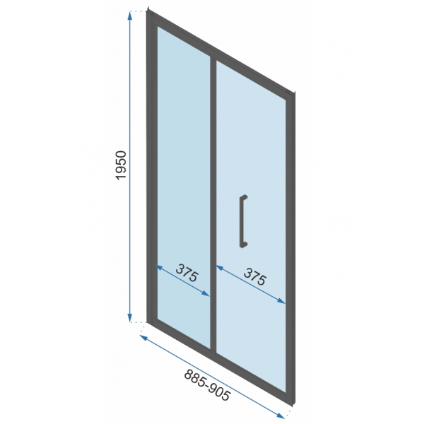 Душова кабіна REA RAPID FOLD 90x90 BLACK