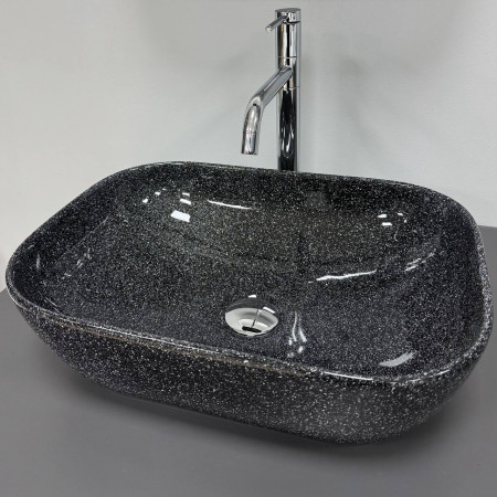 Умывальник (раковина) VBI RAVENNA SPACE BLACK GLOSSY накладной