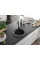 Гранітна кухонна мийка MEXEN KEVIN BLACK GRANITE + сифон BLACK