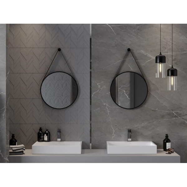 Дзеркало MEXEN STRING 50 BLACK кругле