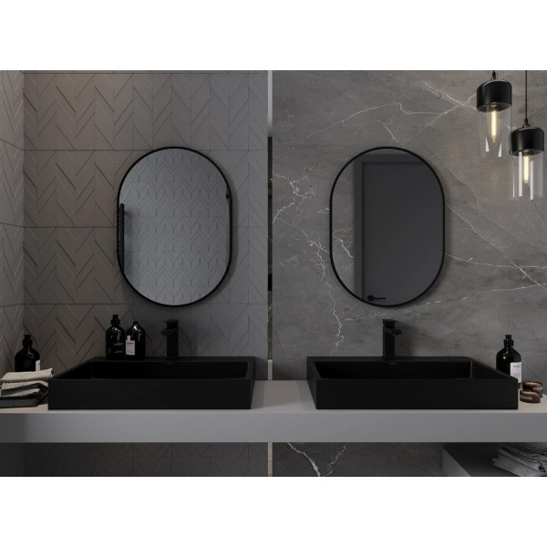 Дзеркало MEXEN LOFT 70x50 BLACK овальне