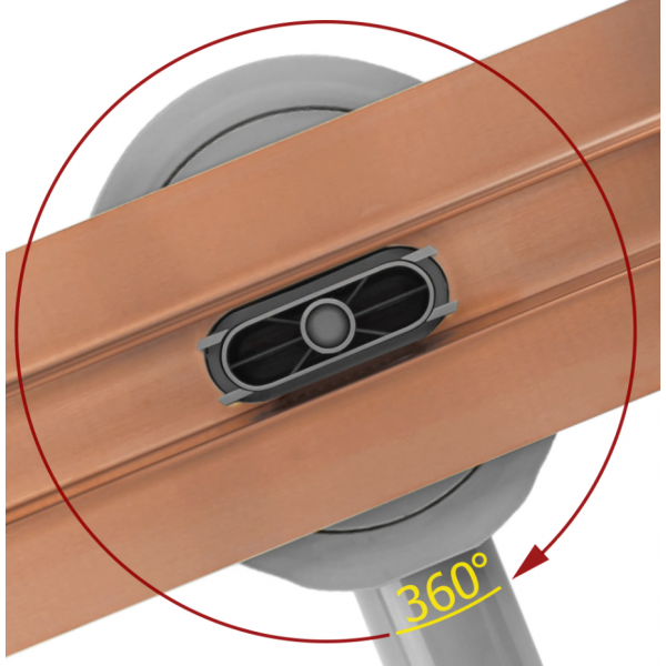 Трап для душа REA NEOX 90 SLIM PRO BRUSHED COPPER
