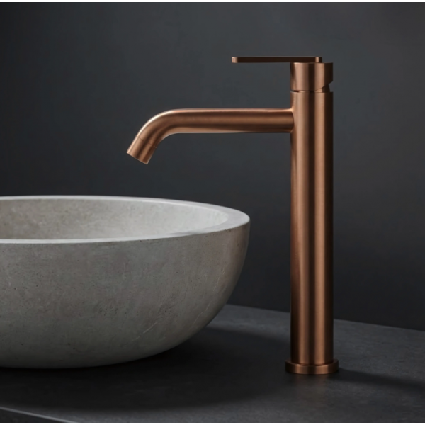 Смеситель для раковины (умывальника) REA ONTARIO BRUSHED COPPER высокий