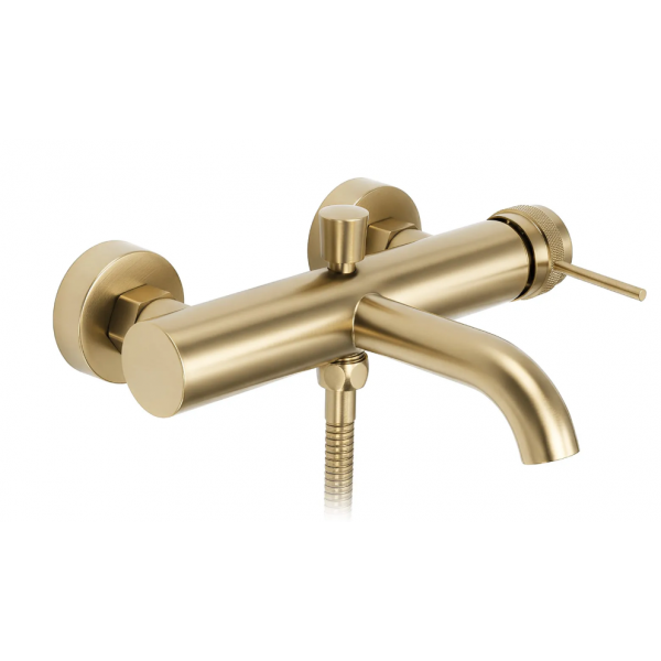 Смеситель для ванны REA LUNGO GRIP BRUSHED GOLD с изливом