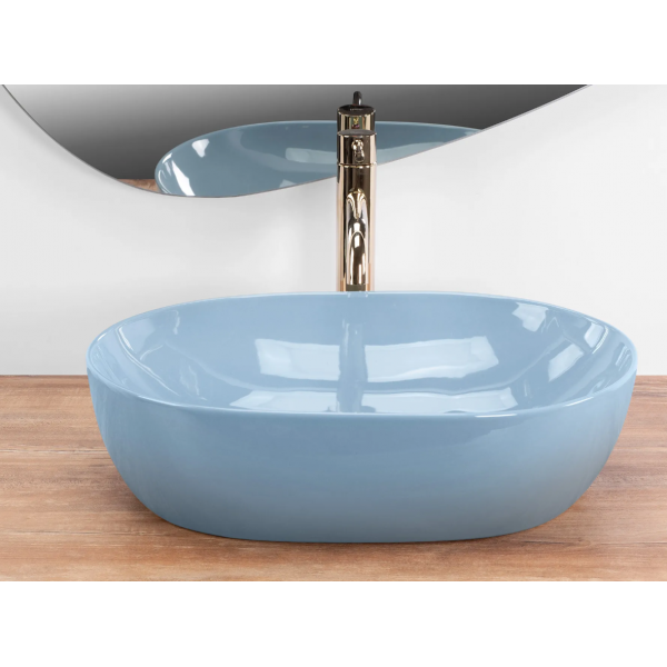 Умывальник (раковина) REA LISA BLUE SHINY накладной