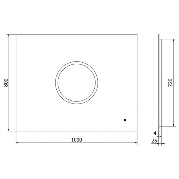 Дзеркало MEXEN KOGA 100x80 LED прямокутне