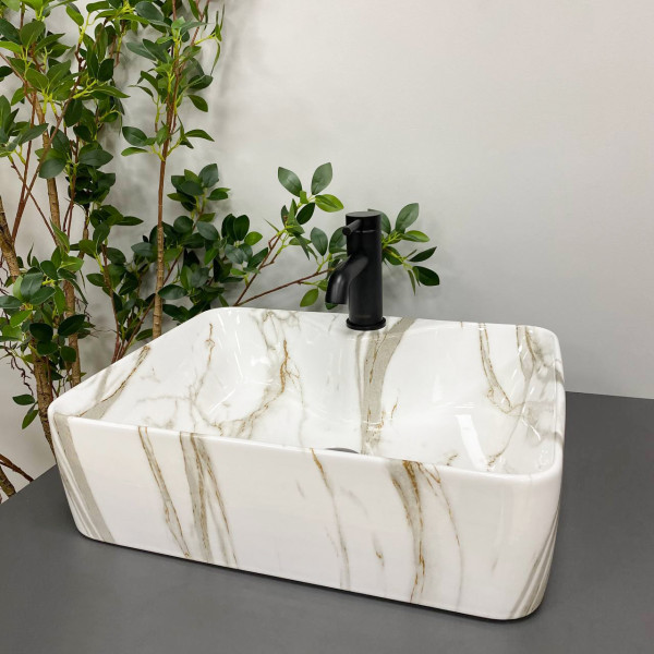Умывальник (раковина) VBI FORLI MARMO GLOSSY накладной