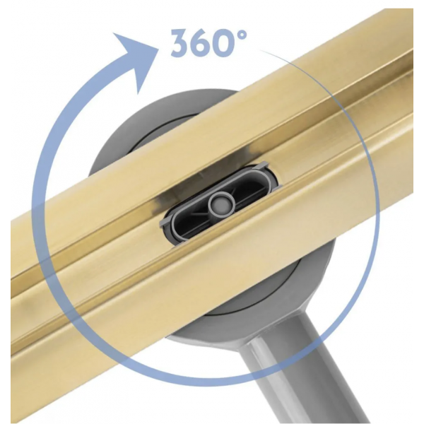 Трап для душа REA NEOX 100 SLIM PRO BRUSHED GOLD матовое золото