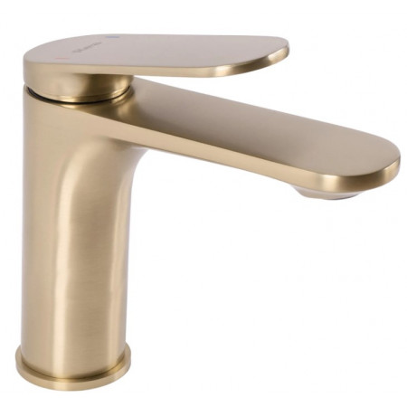 Смеситель для раковины (умывальника) REA MARCO BRUSHED GOLD низкий