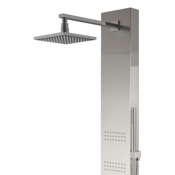 Душова панель CORSAN NEO INOX LED з виливом та термостатом