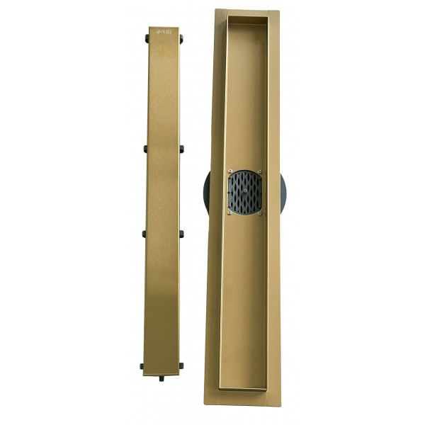 Трап для душа VBI FORT 2в1 80 BRUSHED GOLD