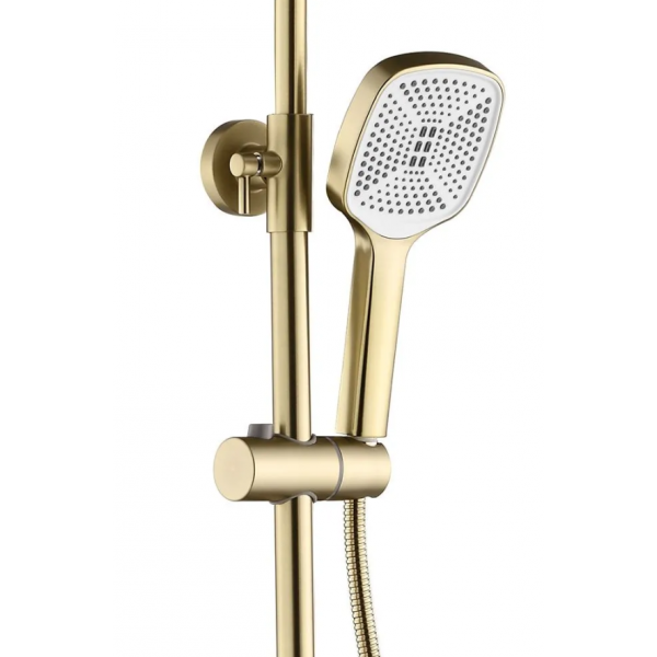 Душевой гарнитур REA STORM 2.0 BRUSHED GOLD с изливом