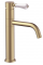 Смеситель для раковины (умывальника) REA SERRA BRUSHED GOLD низкий