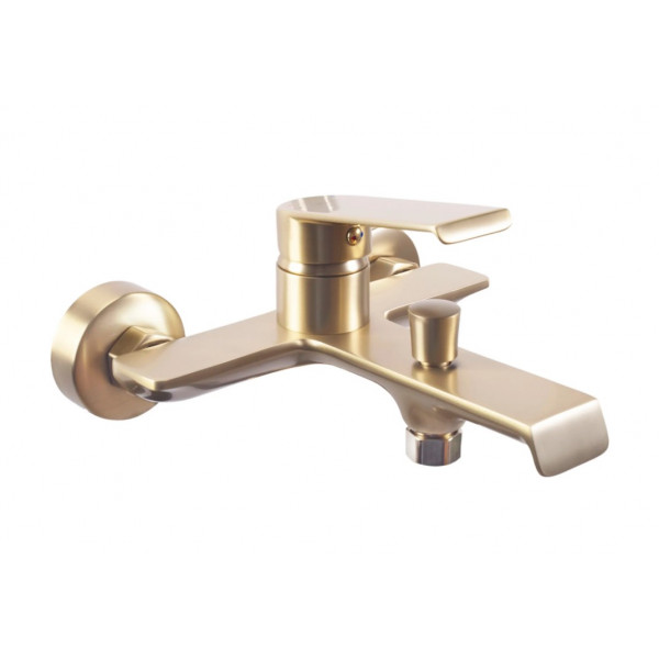 Смеситель для ванны и душа REA HASS BRUSHED GOLD настенный с изливом