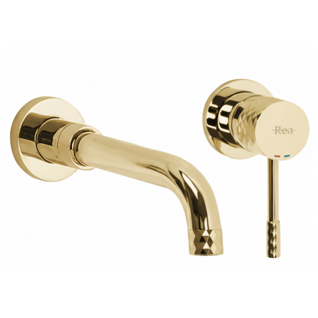 Смеситель для раковины REA LUNGO DIAMOND GOLD + BOX скрытого монтажа