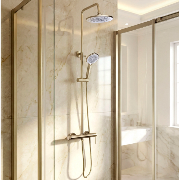Душевой гарнитур REA FOSS CLIF BRUSHED GOLD