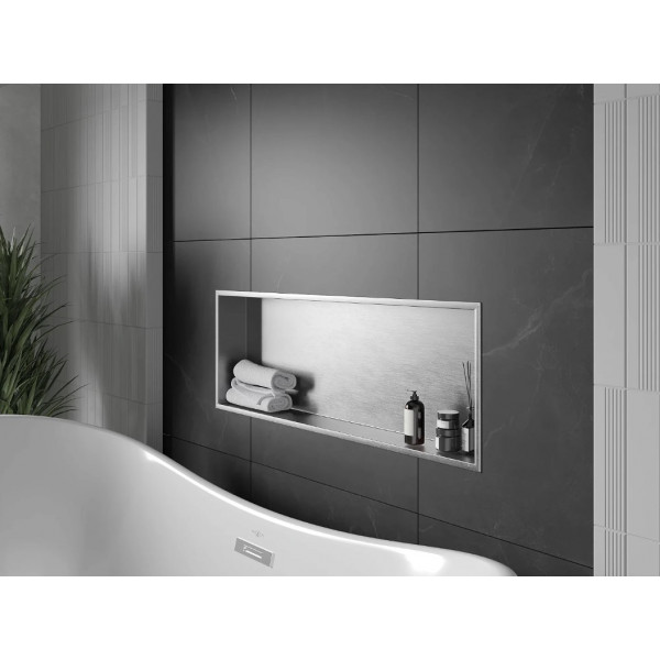 Вбудована полиця MEXEN X-Wall-R 90 INOX з обідком