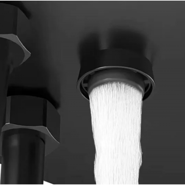 Душевой гарнитур REA ROB NIKIEL BRUSHED никель с термостатом и изливом