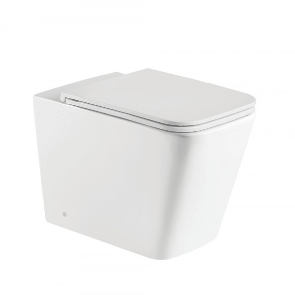 Унітаз підлоговий безбачковий Mixxus Premium QUADRO-0701-R 600х355х410mm, система змиву RIMLESS (MP6590)