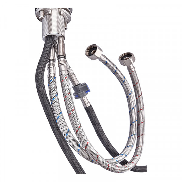 Змішувач для кухні з висувною лійкою Zerix PUL-014 з нерж. сталі SUS304 (ZX5034)