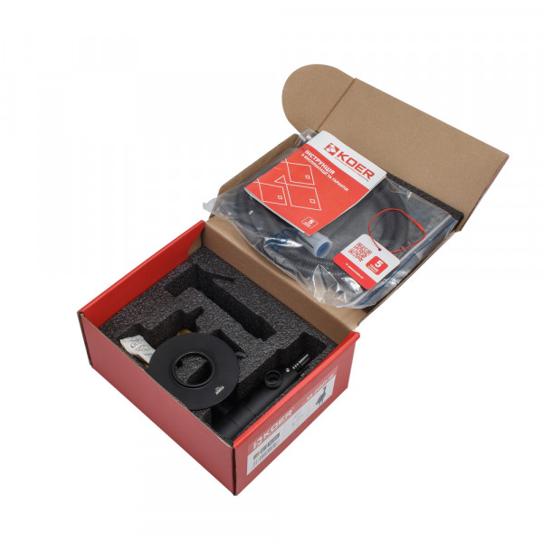 Змішувач для гігієнічного душу Koer KB-24029-05 термостатичний вбудований, колір чорний (KR5494)